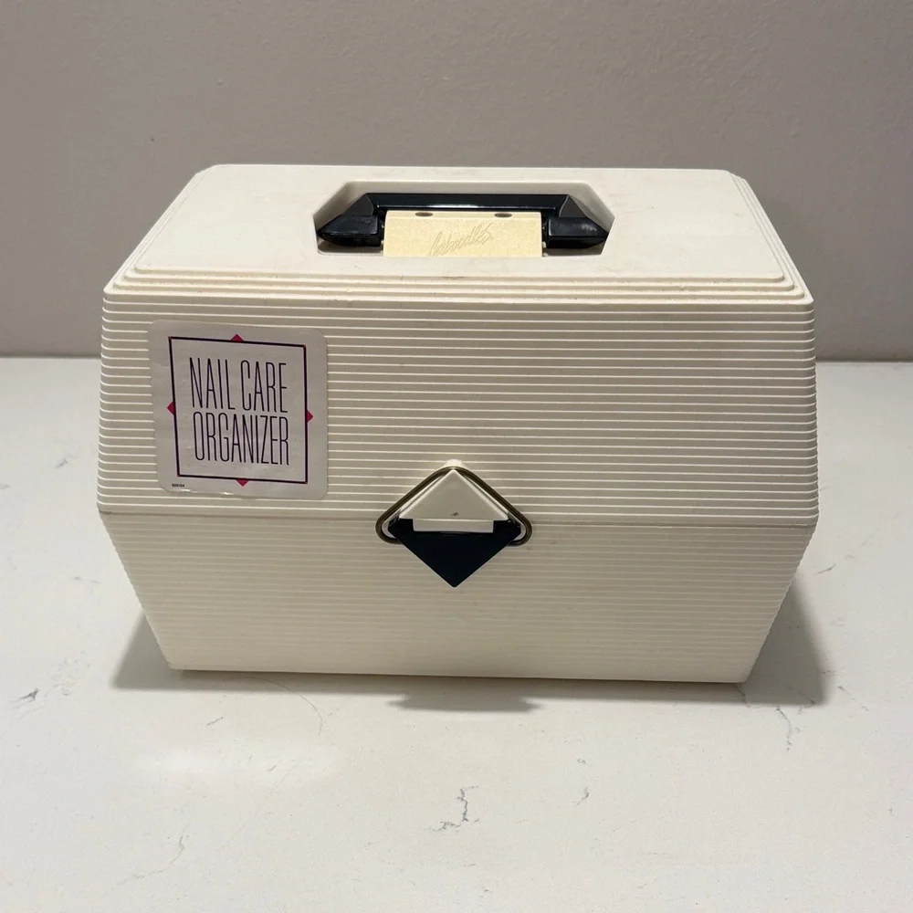 White Nail Care Organizer 1980s